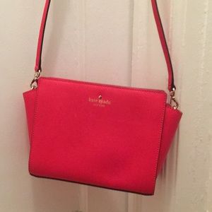 Kate spade red saffiano leather crossbody